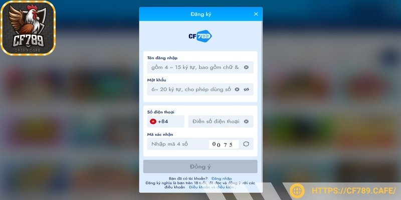 Cần đăng ký để được cấp tài khoản chơi hợp lệ